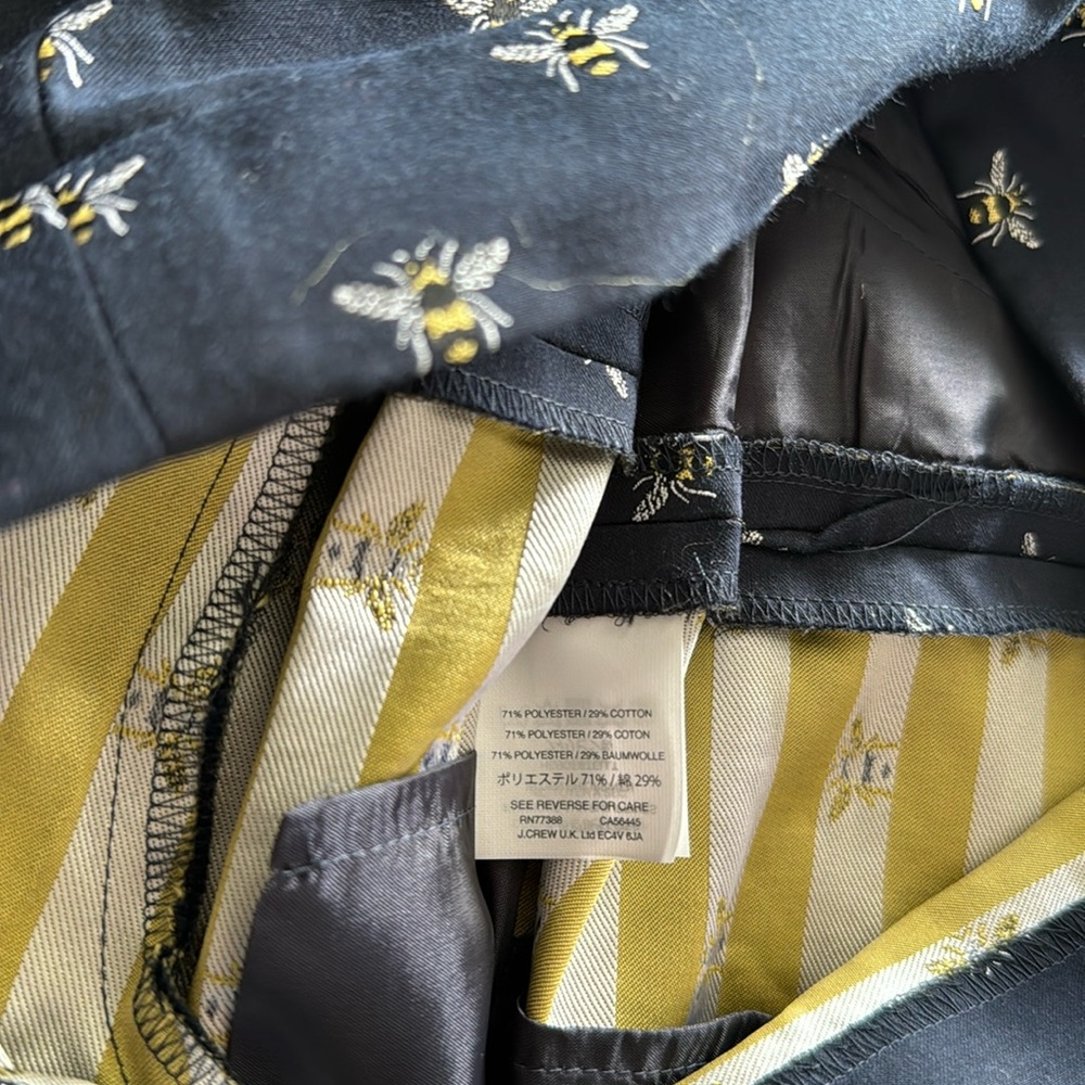 J. Crew Navy Bumble Bee High-Waisted Shorts - Picture 10 of 10